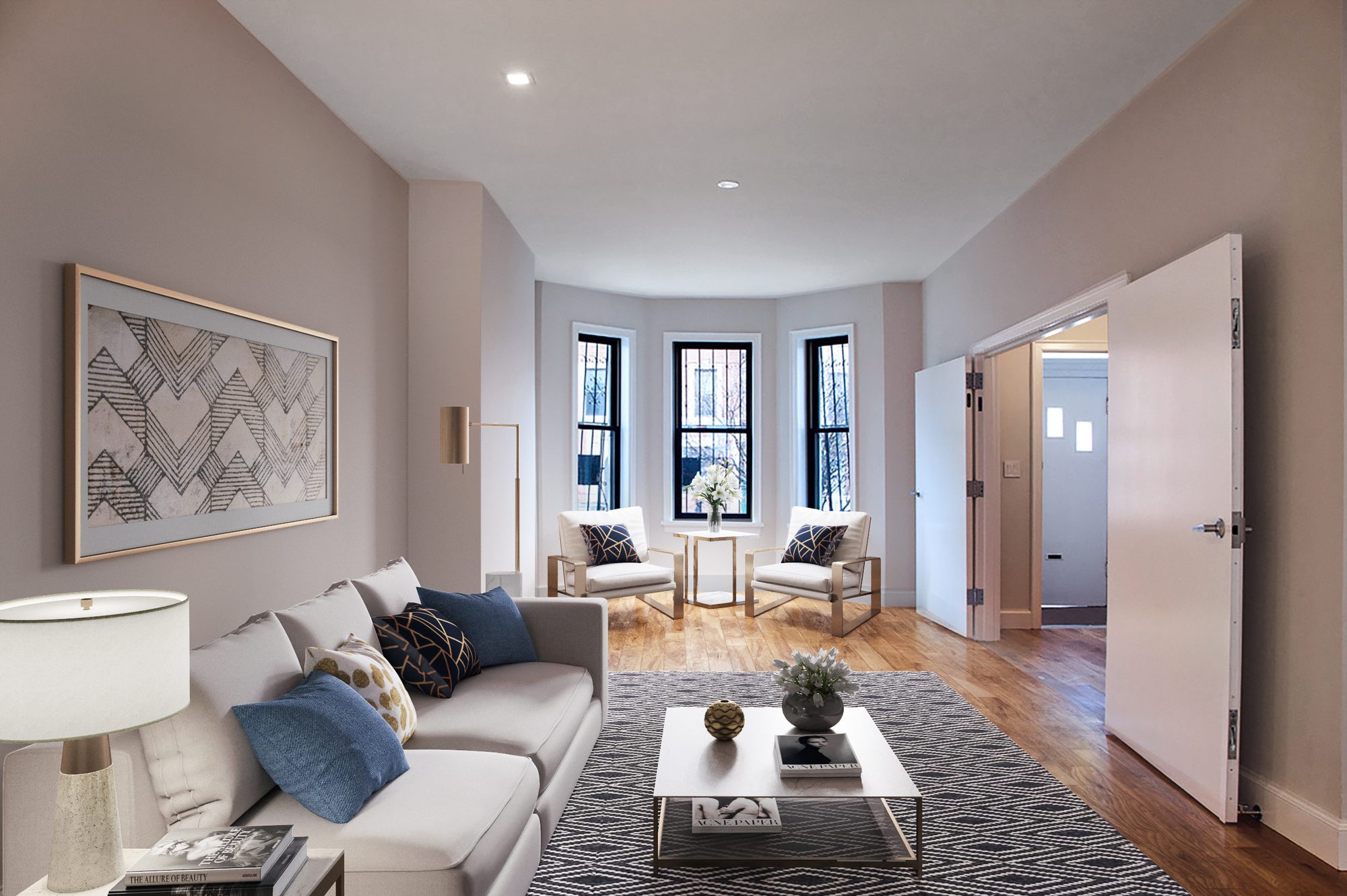 Crown Heights brownstone renovation with restored period detail