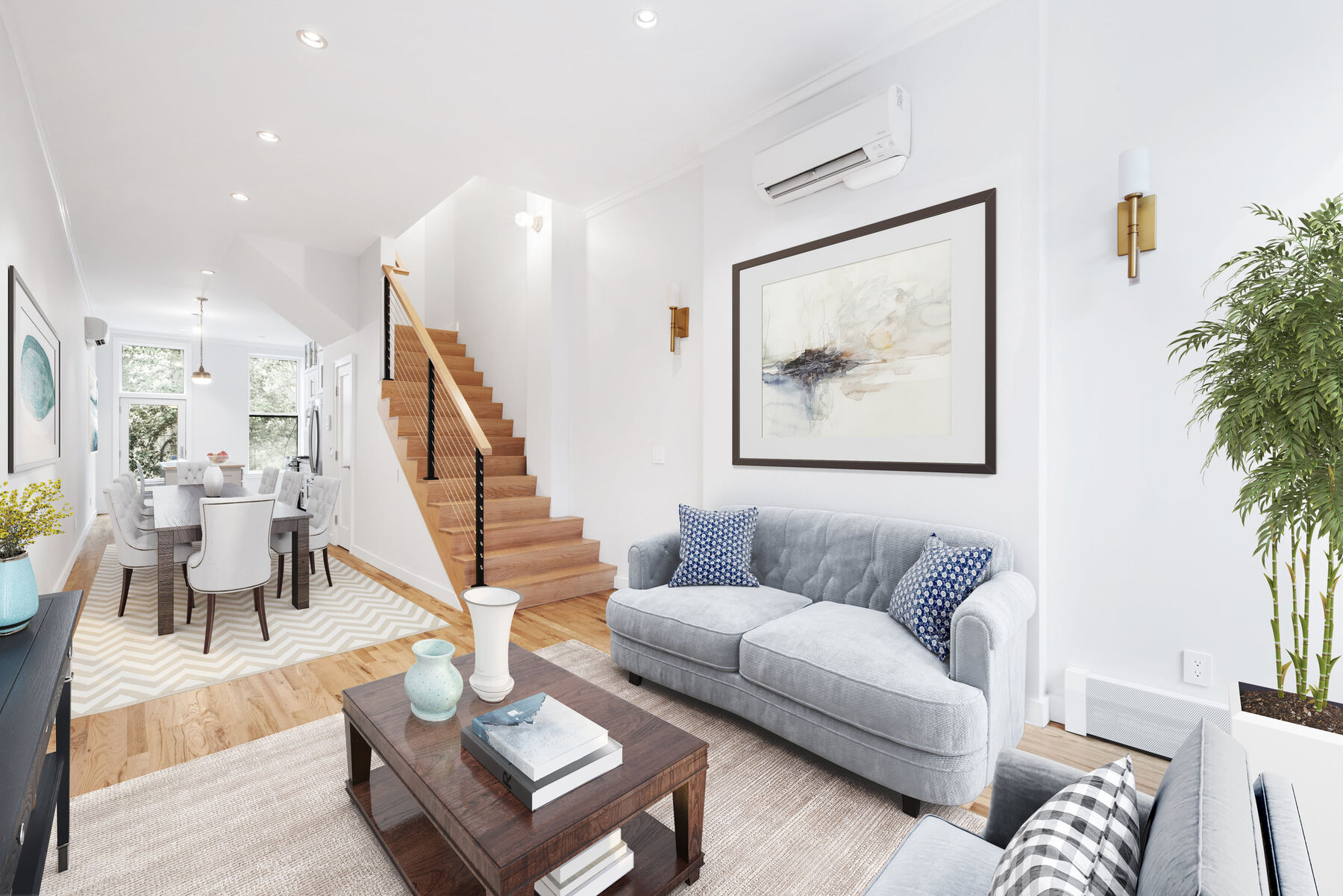 Harlem residence renovation with open living and dining rooms and custom joinery — image 6 of 13