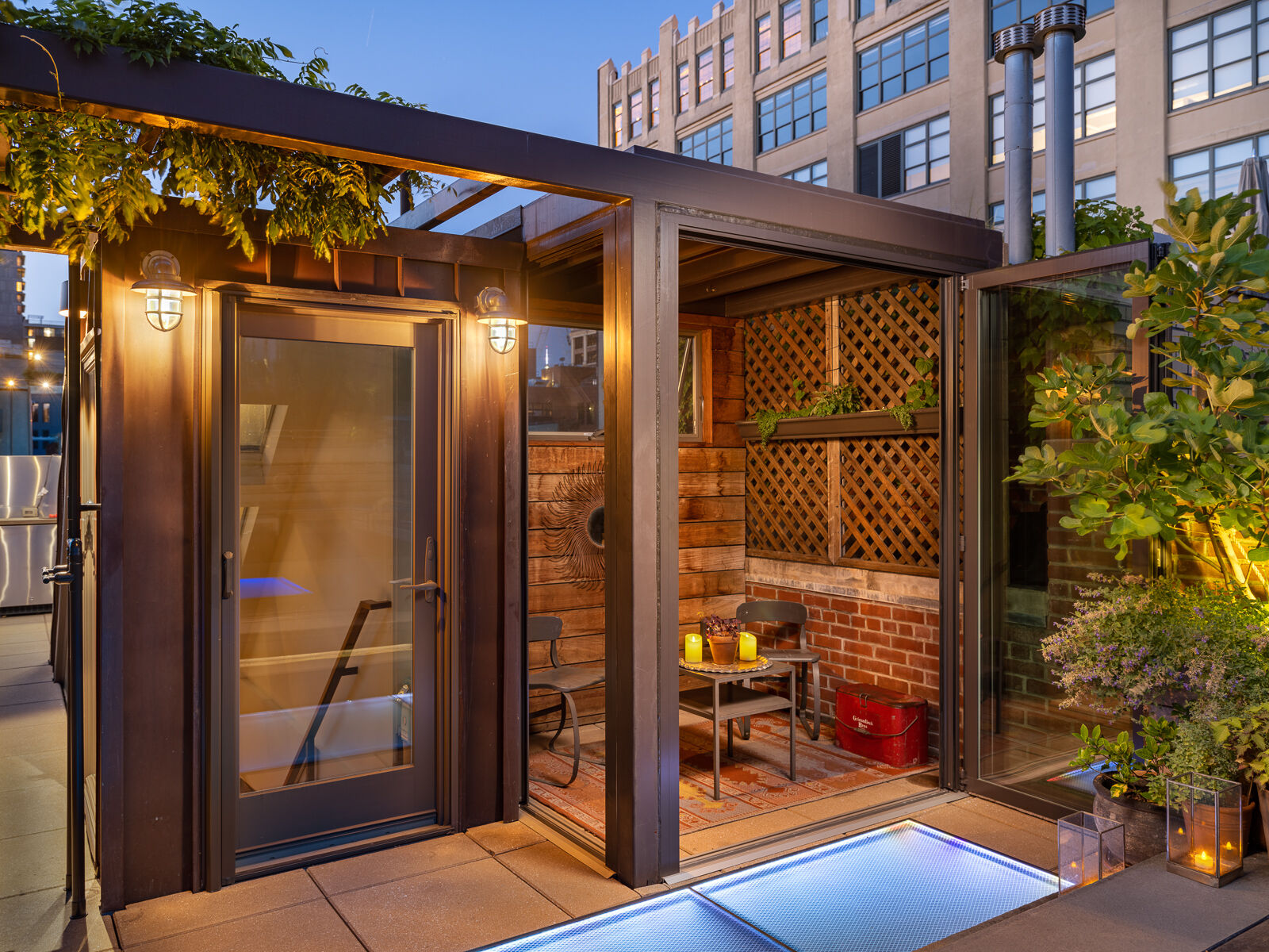 Tribeca rooftop terrace with built-in seating and skyline views — image 4 of 4